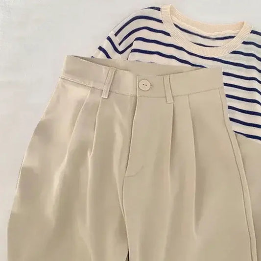 Women’s High-Waisted Straight Suit Trousers