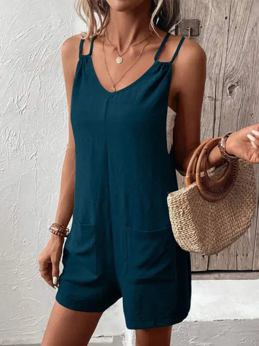 Women’s Sleeveless Short Jumpsuit