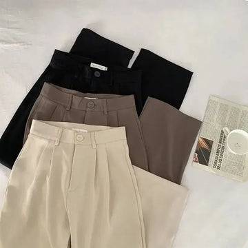 Women’s High-Waisted Straight Suit Trousers